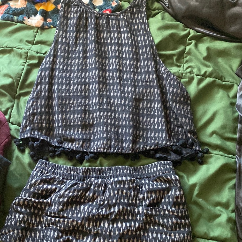 BOHEMIAN TASSLE AERIE TOP SHORT TWO PIECE SET